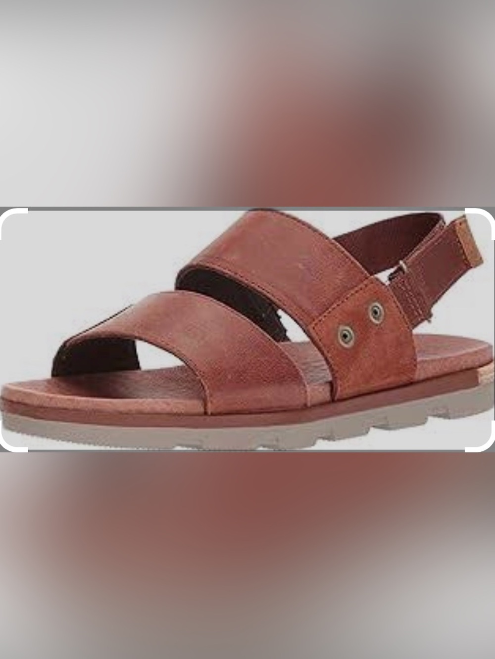Sorel Rust Brown Double-Strap Slingback Sandals